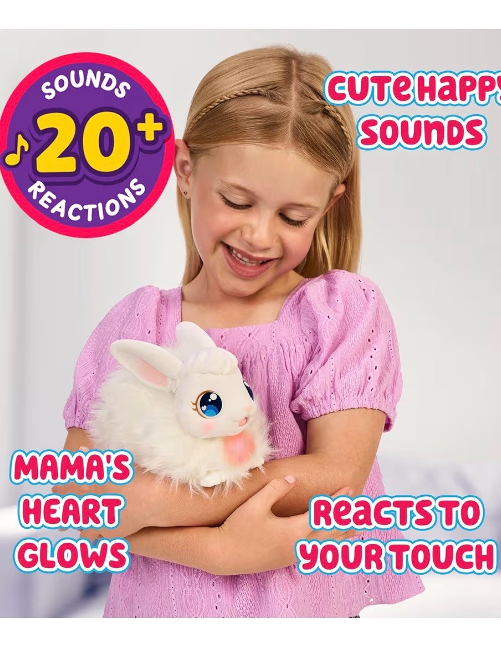 Little Live Pets Mama Surprise Interactive Bunny Rabbit Plush Toy Works Tested